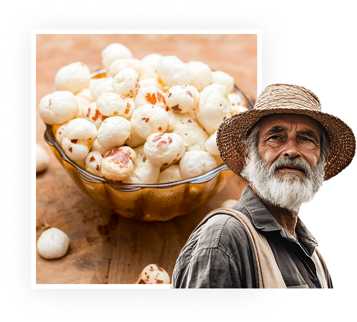Indian farmer with fresh produce